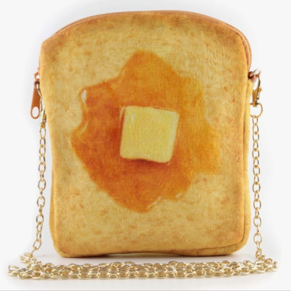 Toast With Butter Crossbody Bag Purse Clutch Bag Novelty Fun Kidcore